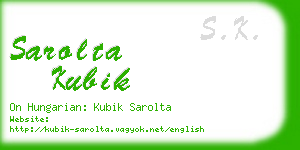 sarolta kubik business card